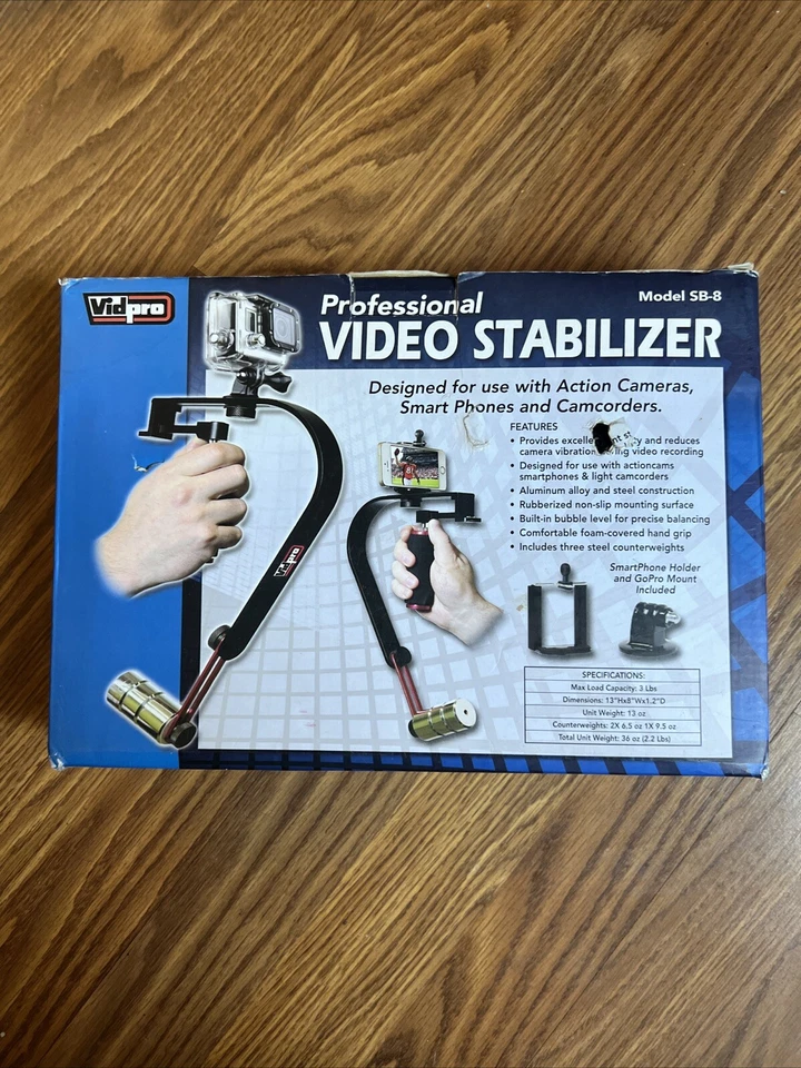 Vidpro SB-8 Kit Video Stabilizer for GoPro Smartphones Camcorders and Camera  - Image 2 of 4