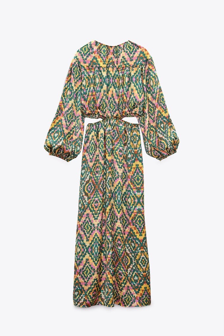 ZARA printed midi maxi long cut out boho bohemian summer