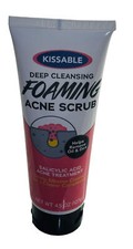 kissable Deep Cleaning Foaming Acne Scrub W/Salicylic Acid Acne Treatment:4.5oz