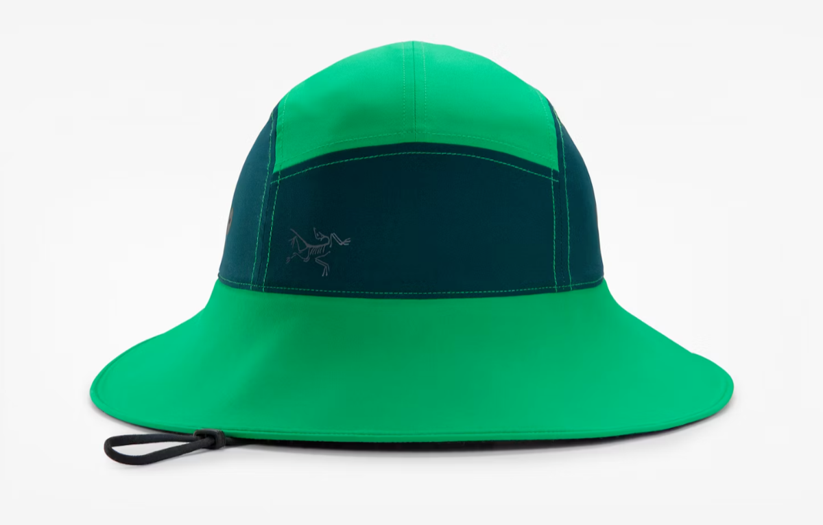 Arc'teryx 'Sinsola Hat Color Block' Jungle Labirinto Verde Escursionismo Premium Nuovo con etichette