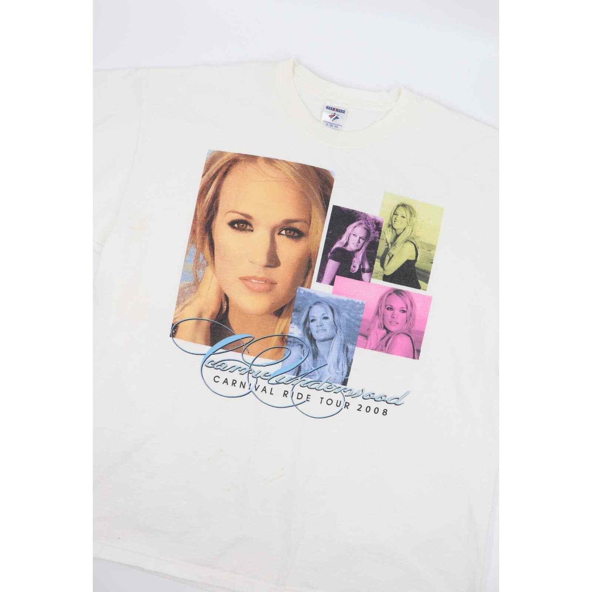 レディース 古着 00s carrie underwood 「CARNIVAL RIDE TOUR 2008」 ツアー シンガーソングライター カントリー ミュージック Tシャツ S 古着 CARRIE UNDERWOOD CARNIVAL RIDE TOUR 2008 TEE SHIRT WHITE 2XL