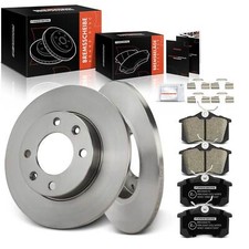 Solid Brake Discs & Brake Pads Rear 247mm for Citroen Peugeot Berlingo C2 1007