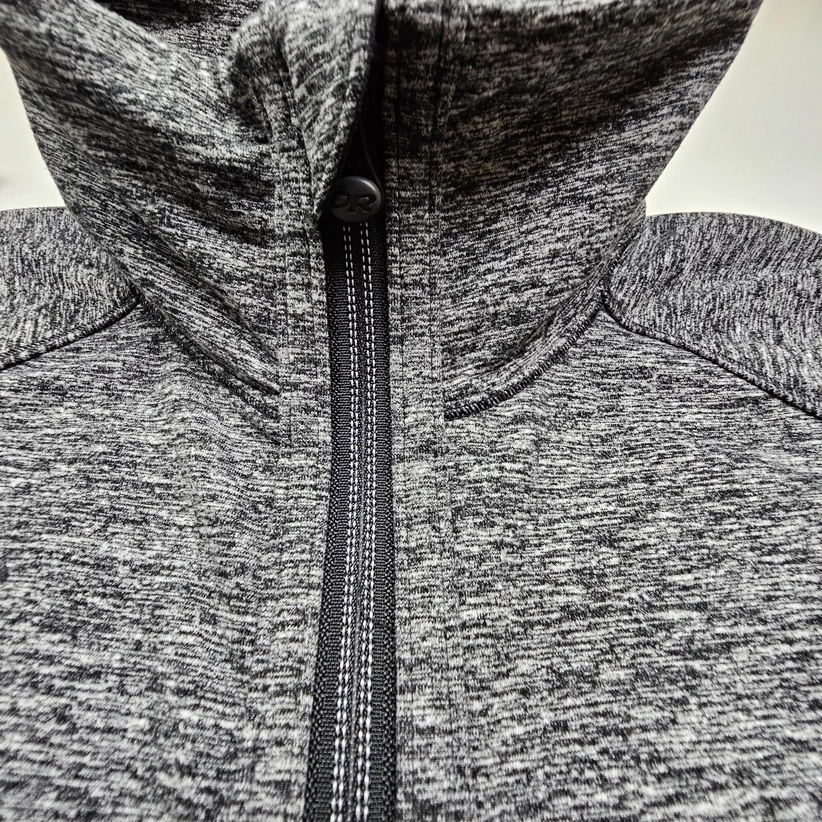 outdoor-research speck fleece full zip thumb hole cuffs jacket