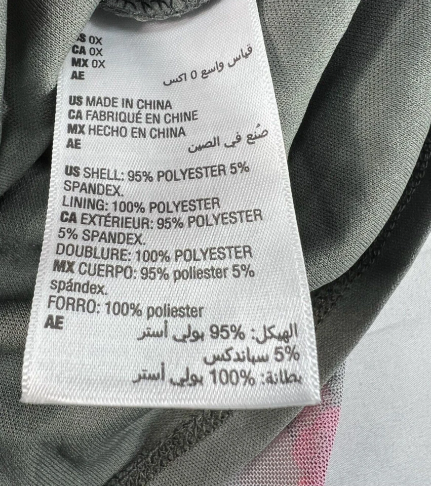 Blusa Bar III para mujer talla grande 0X verde floral manga larga malla nueva sin etiquetas Foto 4 de 4