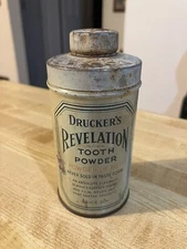 Vintage 1940’s Druckers Tooth Powder Never Opened 2-5/8 Ounces
