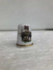 Schmid, The Flower Basket First Edition 1982 Porcelain Thimble, By Berta Hummel