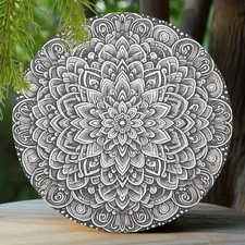 Decor#Fun Round Aluminum Decor 8x8 Inch