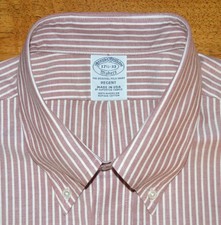 USA Brooks Brothers Makers Regent Fit 17.5 33 OCBD oxford cloth shirt w1j9