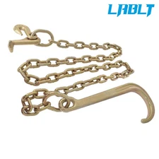 LABLT 5/16x6FT 15" Axle J Hook Hook Rollback Carrier GRADE 70 Wrecker Tow Chain
