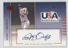 2003 USA Baseball Team Signatures Blue Ink 247/250 Justin Orenduff #S-1 Auto h0i
