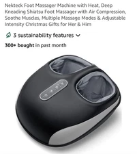 Foot Massager Machine with Heat, Deep Kneading Shiatsu Foot Massager with Air...