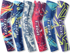 UV Protection Arm Sleeves Cooling Cover for Men Women 6 Pairs