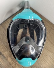 Snorkle Mask S/M Green Black Full Face Coverage Snorkel Mask Vacation Gear Swim