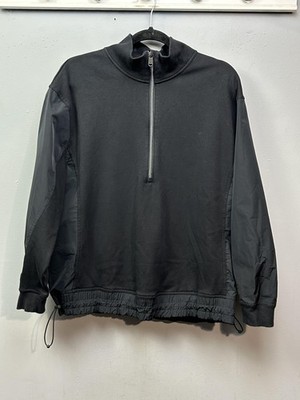 Athleta Pullover Womens Large Half Zip Drawstring Hem Hybrid Jacket Sweater