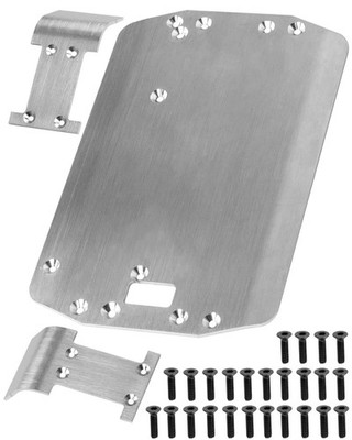 BRCatWPark Stainless Steel Chassis Protect Armor Skid Plate Guard 1/18 Scale 