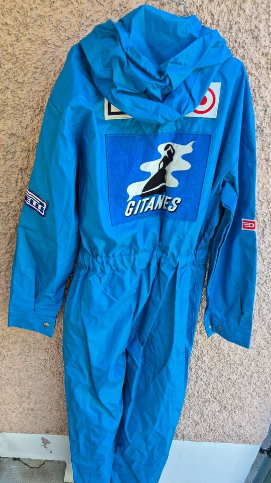 Ancienne combinaison stand 21 de pilote de rallye avec publicité (gitane , loto - Photo 2/4