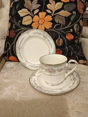 Noritake Shenandoah Pattern 9729 Bone China Cup and Saucer 1980s Retro