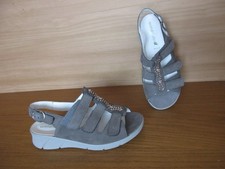 WALDLÄUFER Sandalen Gr.4,5K/37,5K Damen Leder Glitzersteinchen sehr gut Zustand