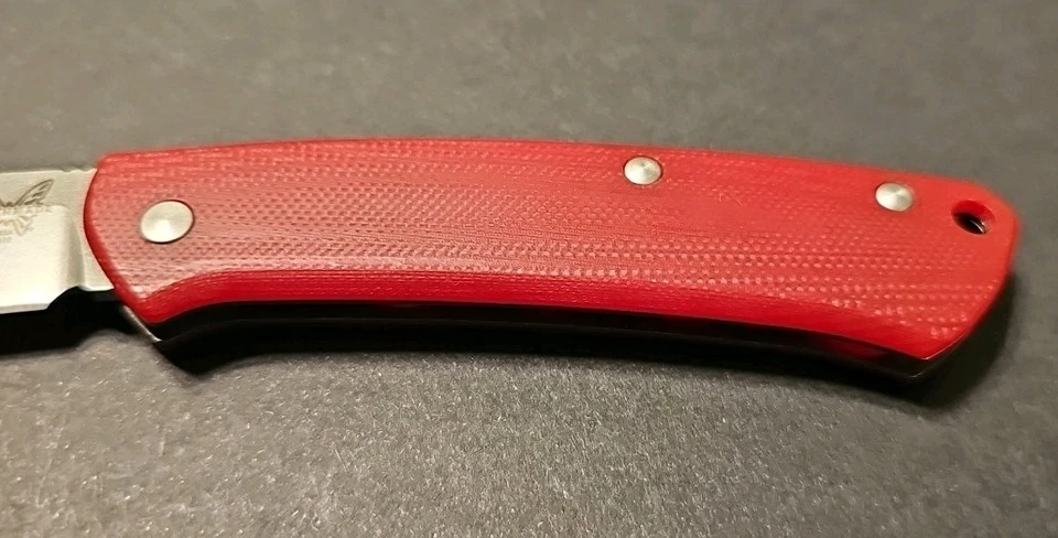 Benchmade Proper 318-1 Red G10 Slipjoint Knife CPM-S30V Clip Point Folder USA - Image 4 of 4