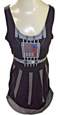 Star Wars Darth Vader A-line Tank Dress Her Universe S Robot Black/ Gray Cosplay