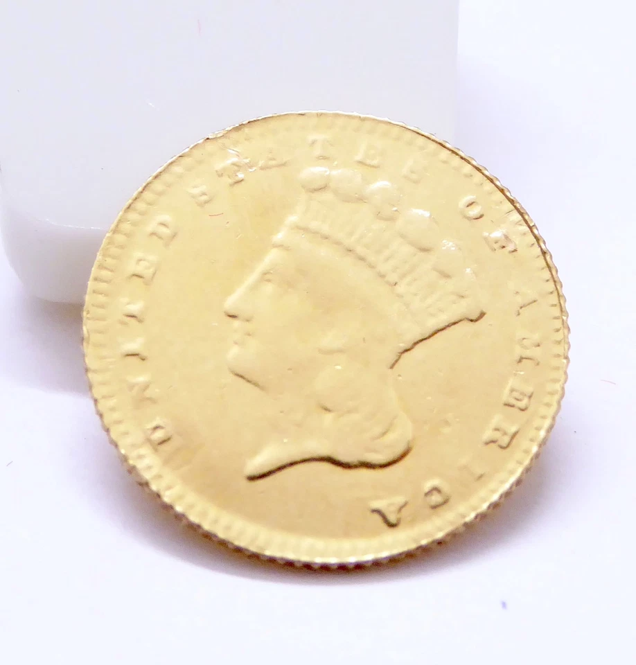 1 DOLLAR 1868 - OR - ETATS-UNIS - 10 500 EX - RARE - 1,64g - Photo 1/4