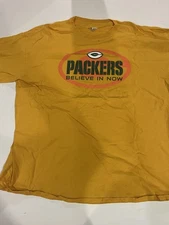 Mens Green Bay Packers Believe In Now 3X Gold Tee Shirt