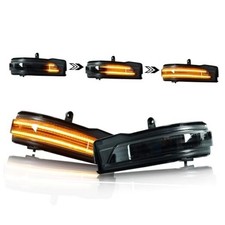 Smoke Dynamic Sequential LED Side Mirror Marker Lights Compatible with Dodge