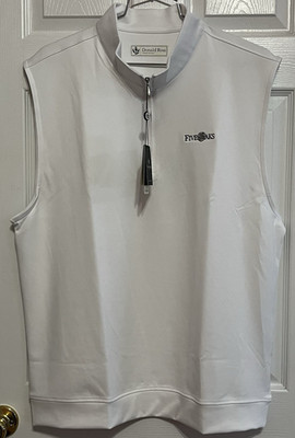 Donald Ross Classic Fit Falkirk Golf Vest, White, 2XL, Retail $135, NWT