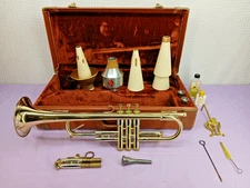1964 F.E. OLDS & SON OLDS SUPER BACH TRUMPET W/CASEMUTES FREE SHIPPING