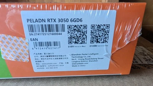 Brand New Sealed Peladn NVIDIA GeForce RTX 3050 6GB GDDR6 Graphics Card 6GD6