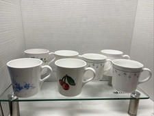 Lot Of 7 Corning Ware 6 Multi Designs Coffee Mugs