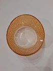 Set of 2 Vintage Carnival Glass Jeanette marigold tree bark salad bowl