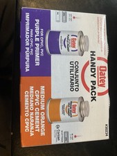 Oatey Handy Pack PVC Purple Primer  Medium Orange CPVC Cement 30234 - 4 fl oz.