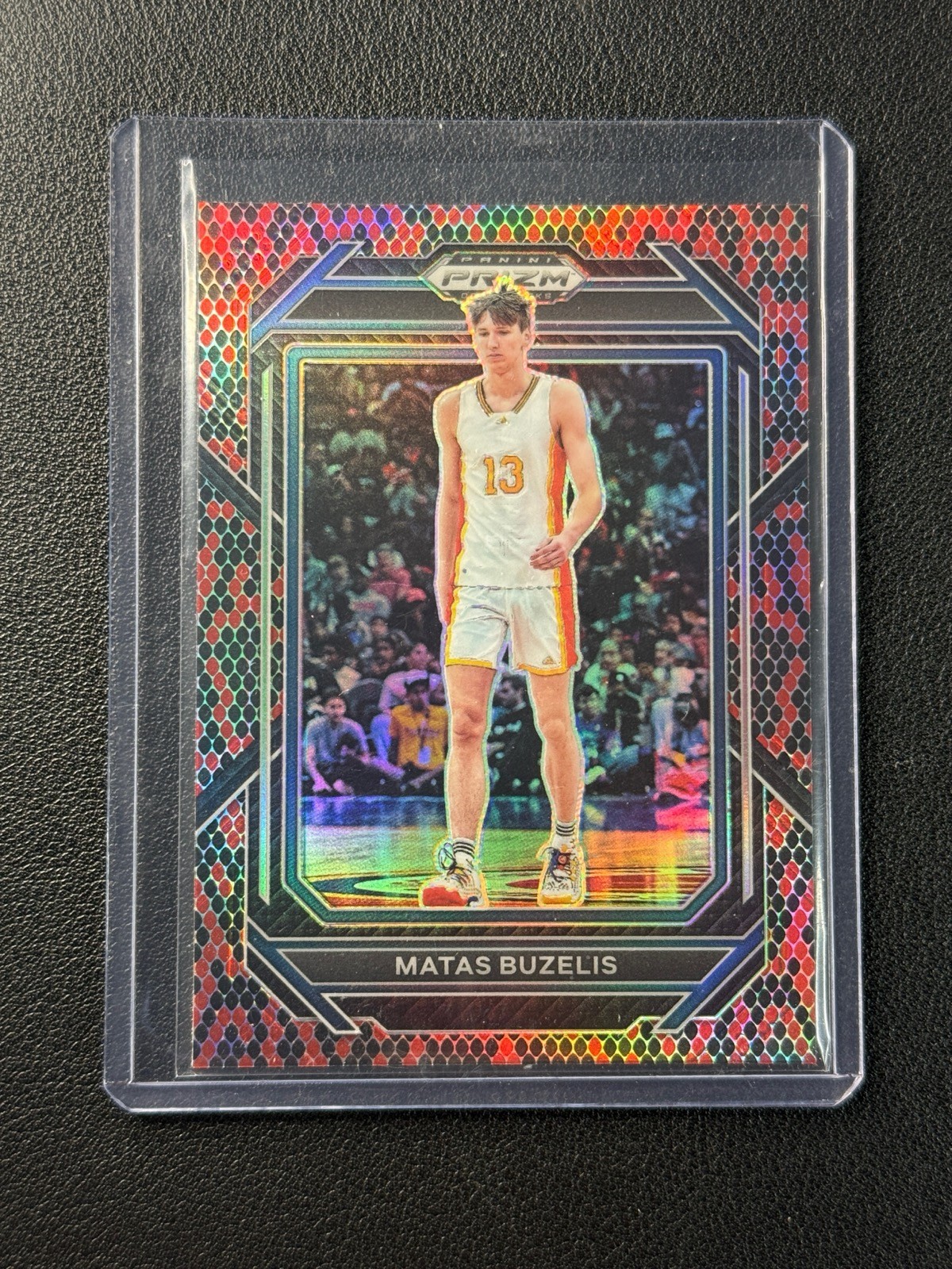 MATAS BUZELIS 2023 PANINI PRIZM DRAFT PICKS #13 SNAKESKIN ROOKIE SSP RARE BULLS
