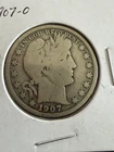 1907 O Liberty Head Barber Half Dollar  VG