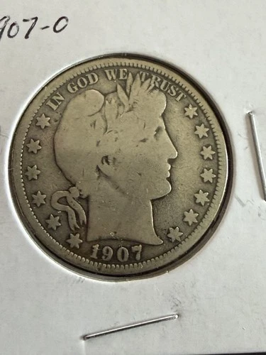 1907 O Liberty Head Barber Half Dollar  VG