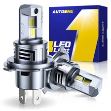 AUTOONE H4 9003 LED Headlight Bulbs White Low Beam Kit 80000LM Bright 6K White