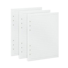A5 College Ruled Refill Paper, 135 Sheets, 6 Hole Binder Lined Inserts Line