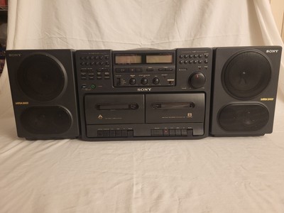 Sony VFD-750 Mega Bass Dual Cassette Tape/CD Player/Boombox/Portable Stereo 