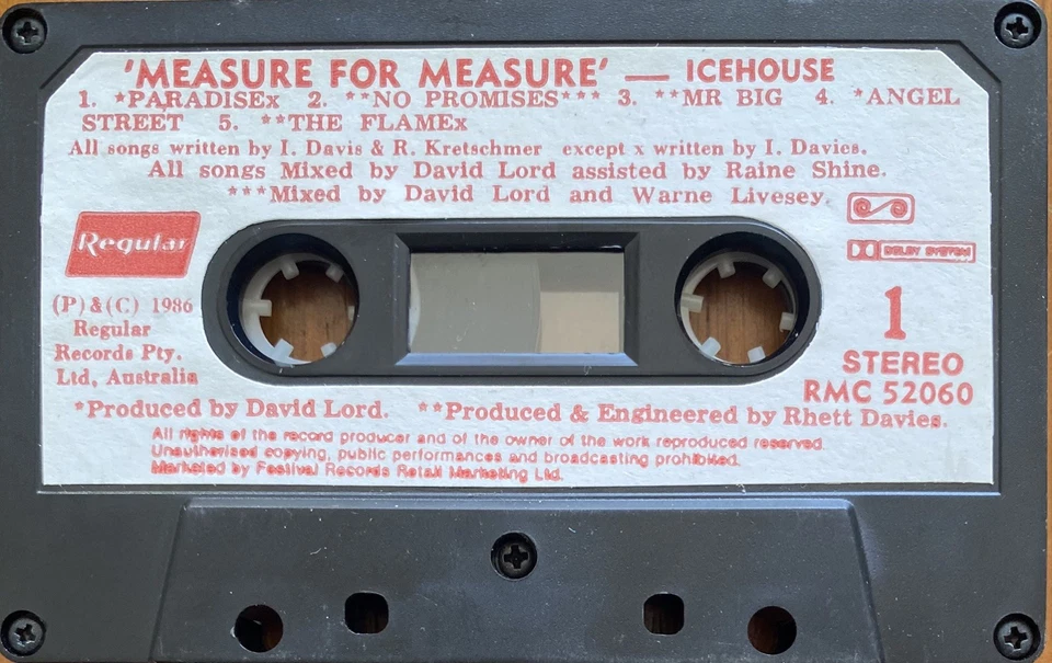 Icehouse Measure For Measure New Zealand Cassette - Image 4 of 4