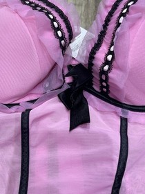 Ann Summers Candy Pink Corset & Tutu Brief Size 16-18 - Retro Vintage Rare