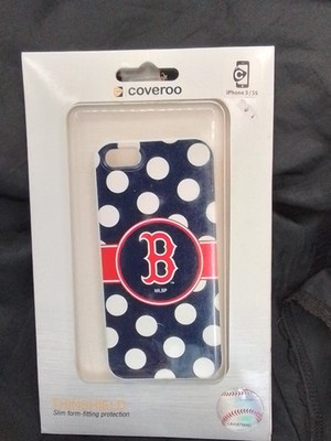 COVEROO IPHONE 5/5S BOSTON REDSOX MLB MOBILE DEVICE CASE PHONE COVER POLKADOT