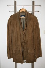 Bugatti Wildlederjacke Ziegenleder in Übergröße 34 braun Herren Jacke