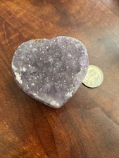 Amethyst quartz crystal Heart
