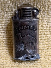 Vintage Camel Trench Art Lighter w/ Pewter Finish - Advertising Piece