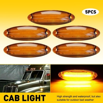 For Fit Freightliner Cascadia LED Cab Roof Running Light Side Marker Lamp Amber