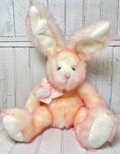 Russ Berrie Co., Inc. Ruffles Bunny Vintage Plush 19 Pink Cream Iridescent