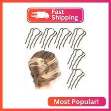 6 Piece Metal Hair Side Combs Hair Fork Clip Pins for Updo Bun, U Shape for Vint