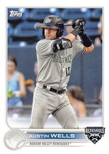 Austin Wells 2022 Topps Pro Debut PD-11 Hudson Valley Renegades Baseball Card