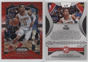 2019-20 Panini Prizm Ruby Wave Prizm Trae Young #31
